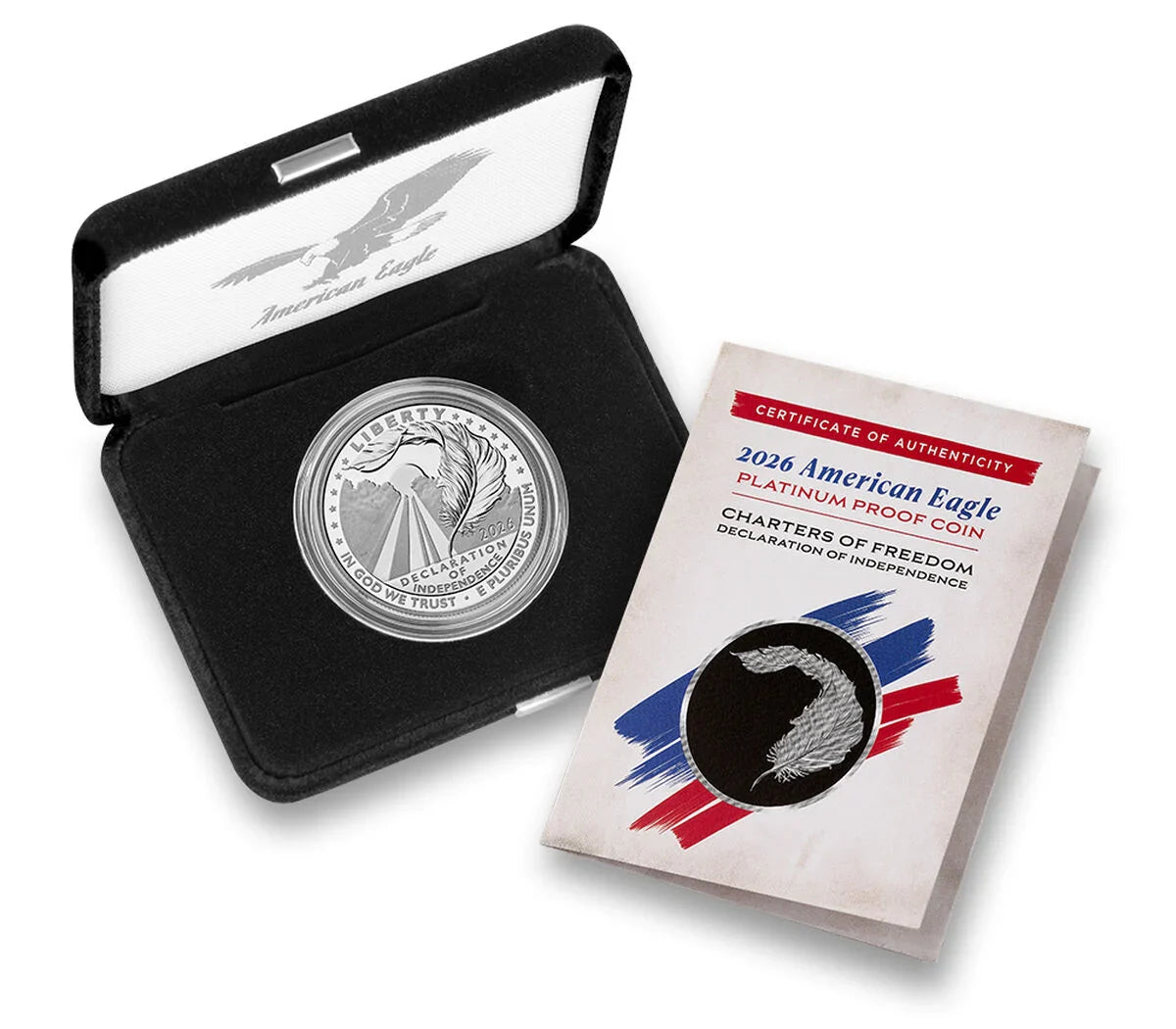 Charters of Freedom 2026 Platinum Coin - Declaration of Independence