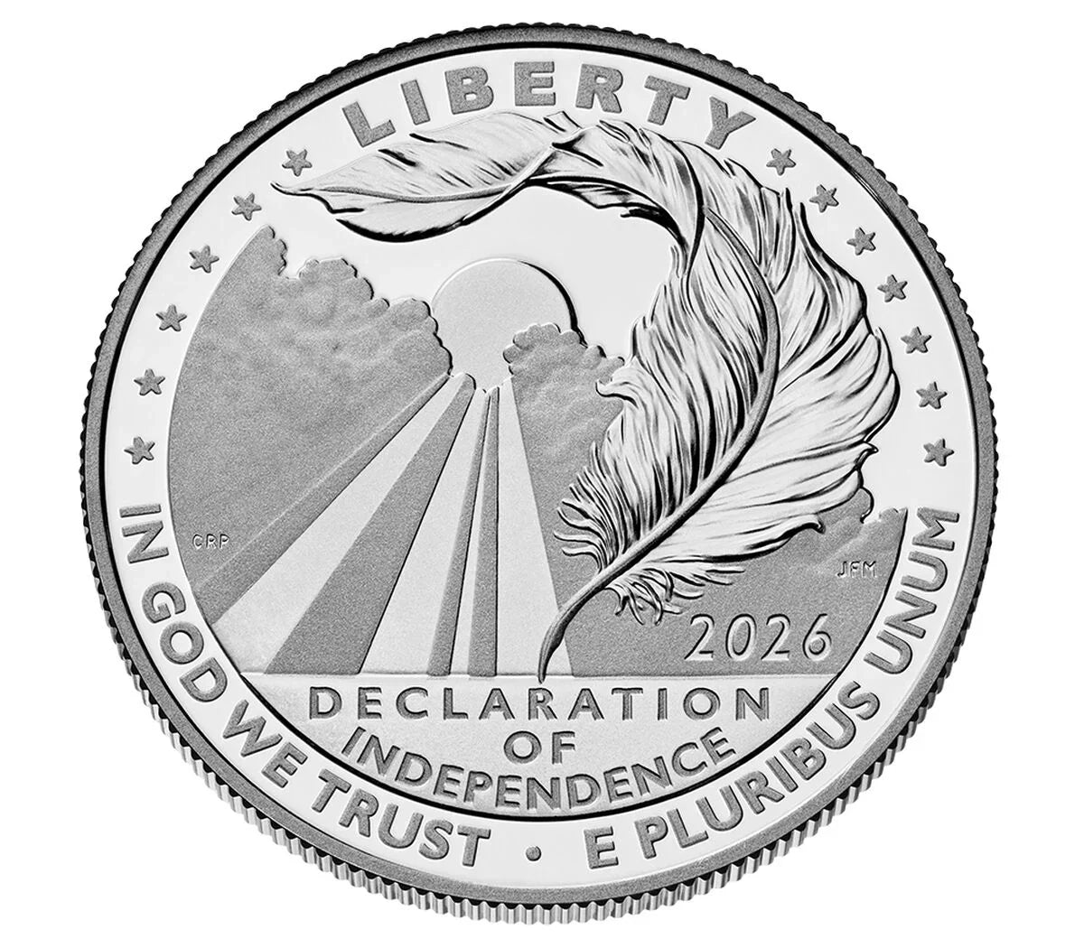 Charters of Freedom 2026 Platinum Coin - Declaration of Independence
